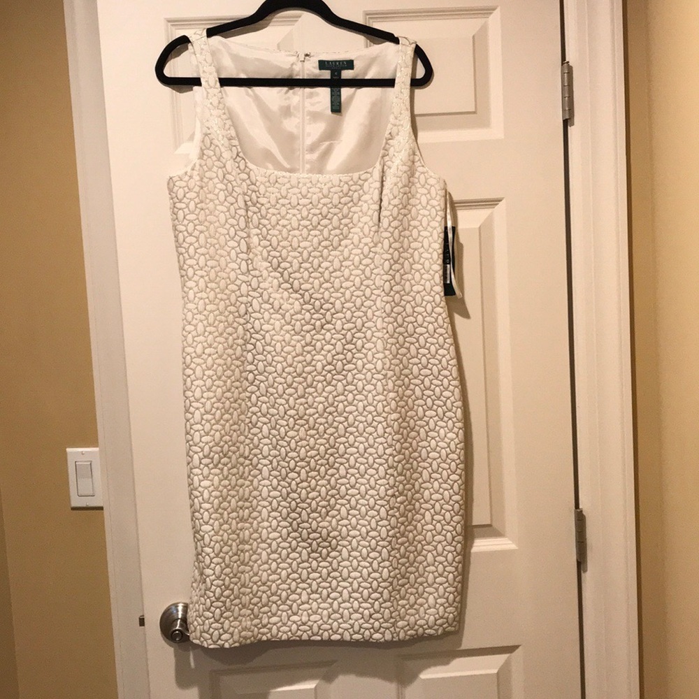 Lauren Ralph Lauren White & Gold Cocktail dress